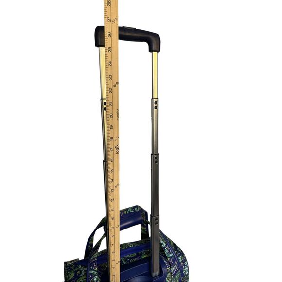 London Fog Mayfair Purple Paisley Underseat Carry on luggage 15” - Picture 8 of 16